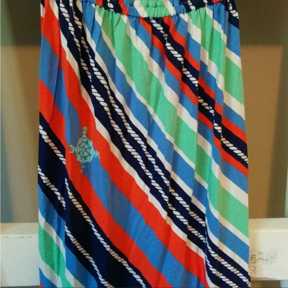 Lilly Pulitzer strapless diagonal stripe dress - Picture 6 of 9